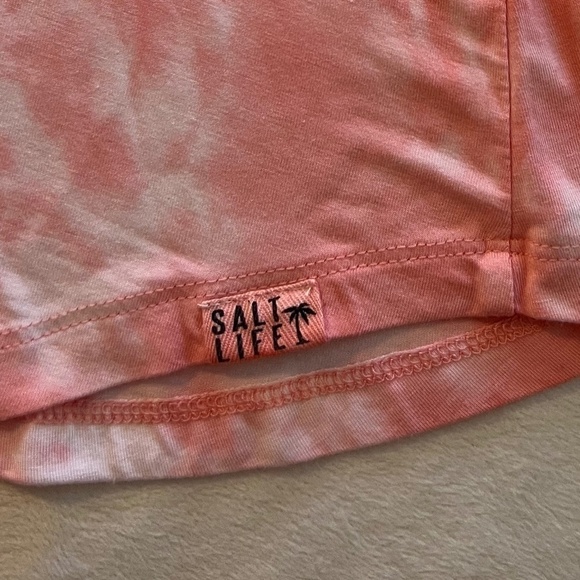SALT LIFE Sundrenched Tie-Dye Halter-Style Relaxed Long Tank Top-NWT/Coral - Picture 11 of 12